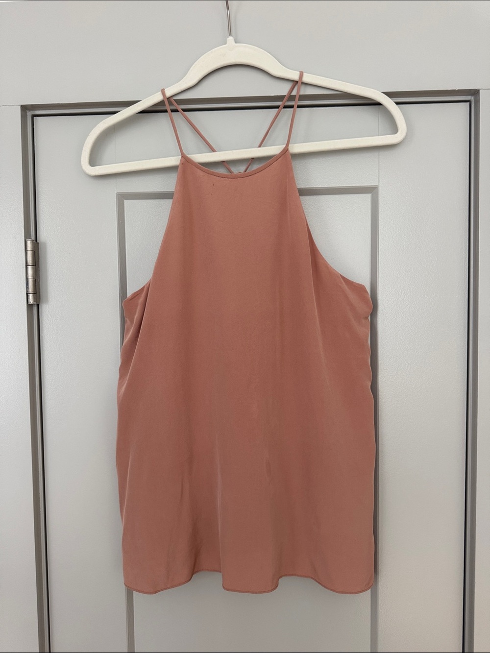 Tibi Silk Women's Halter Cami Tank Top - Dusty Rose